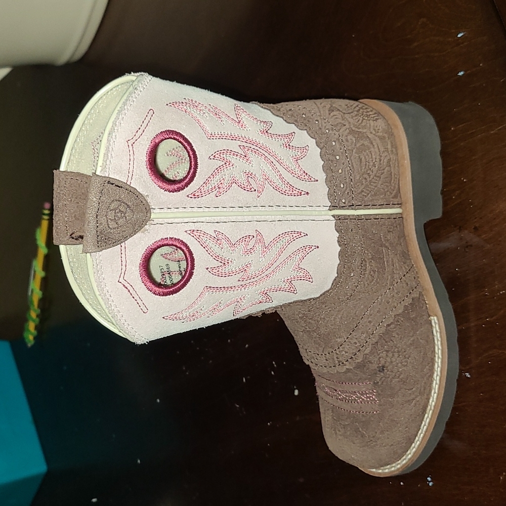 Ariat Kids Boots Brown and Pink